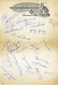 1962 Pittsburgh Pirates Team-Signed Sheet (25 Signatures including Clemente and Mazeroski) 